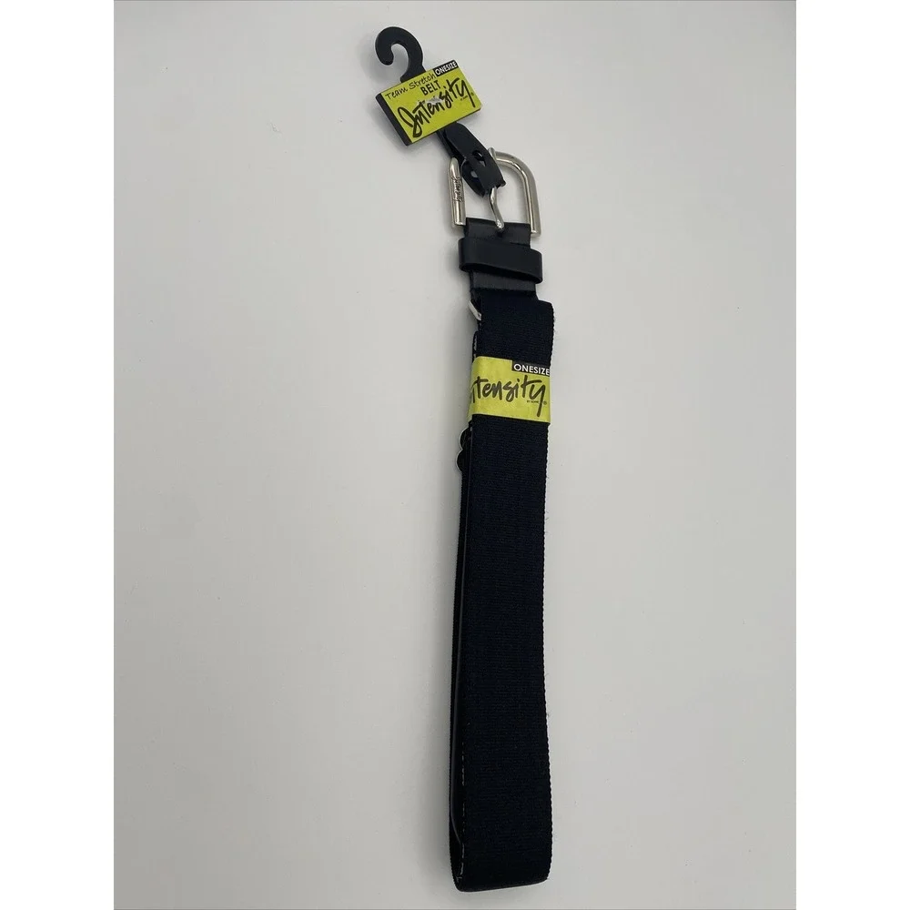 Women's Intensity Squeeze Play Stretch Belt‎ Black/White Design  NEW